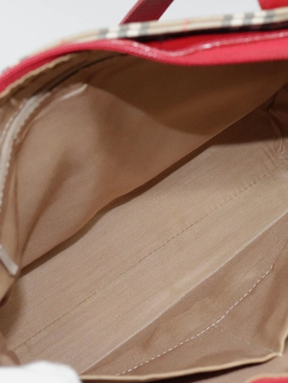 Burberrys Nova Check Tote Bag Canvas Leather Beige Gold Authentic - Picture 9 of 12